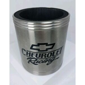Chevrolet Racing Stainless Steele Coozie Insulated Beer Soda Can 3.5"x4"